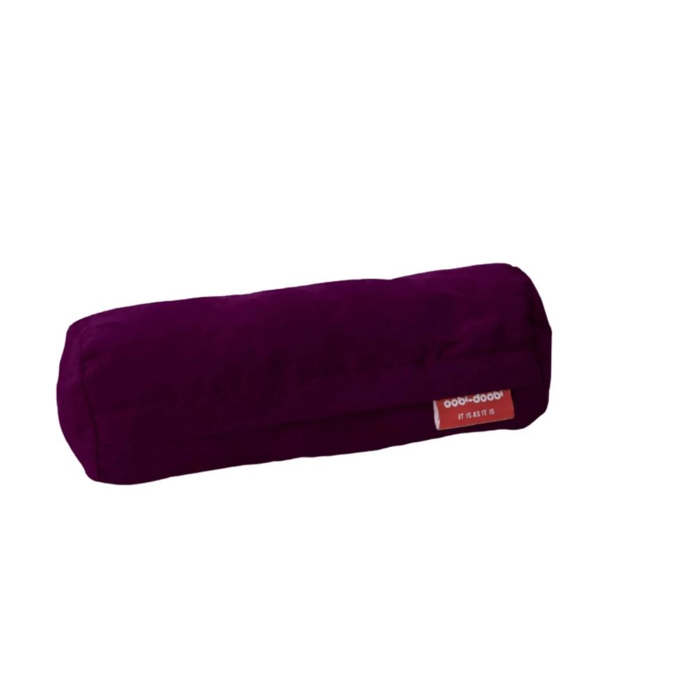 Plum Microsuede oobi doobi neck cushion