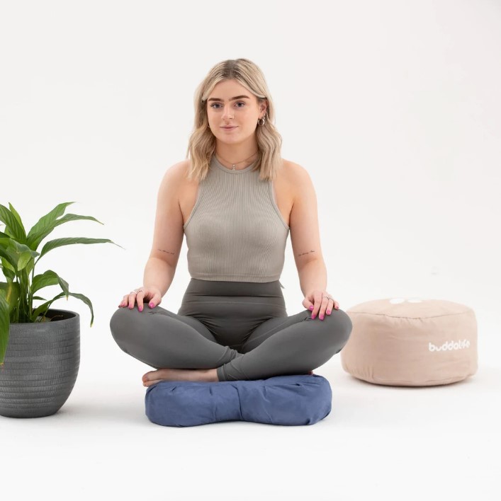 Buy a Half-Moon Meditation Cushion (Buckwheat) - Buddalife